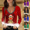Christmas Long Sleeve Slim Shirt